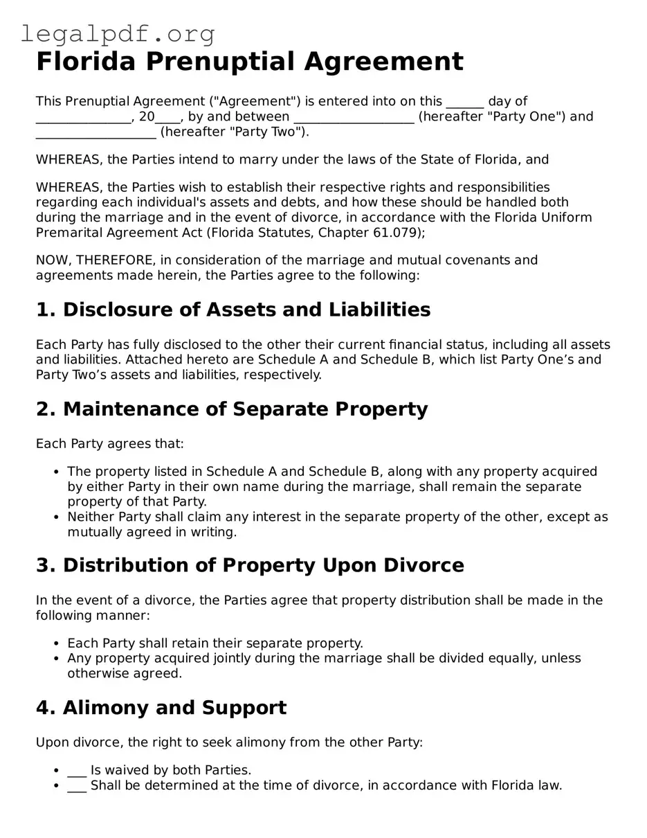Valid  Prenuptial Agreement Template for Florida