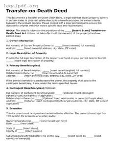 Blank Transfer-on-Death Deed Document