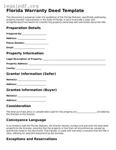 Valid  Deed Template for Florida