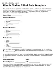 Valid  Trailer Bill of Sale Template for Illinois