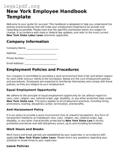 Valid  Employee Handbook Template for New York