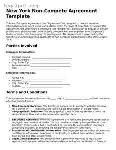 Valid  Non-compete Agreement Template for New York