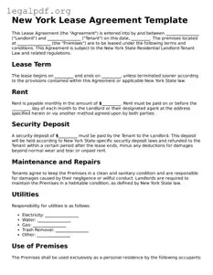 Valid  Lease Agreement Template for New York