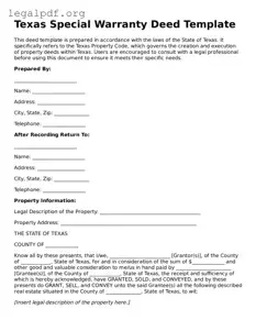 Valid  Deed Template for Texas