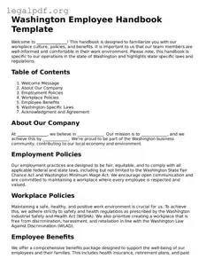 Valid  Employee Handbook Template for Washington