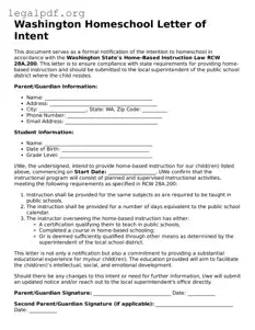 Valid  Homeschool Letter of Intent Template for Washington